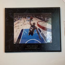 REAL Signed Kobe Picture In Frame