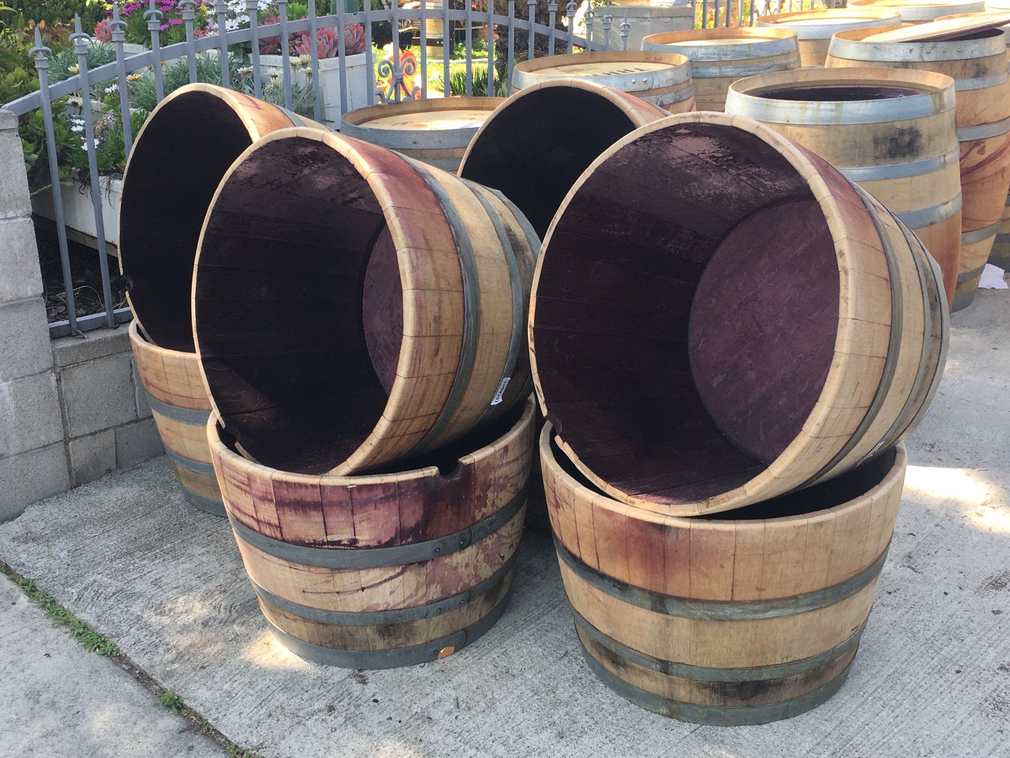 Wine Barrel Planters 40 Each for Sale in Fullerton, CA OfferUp