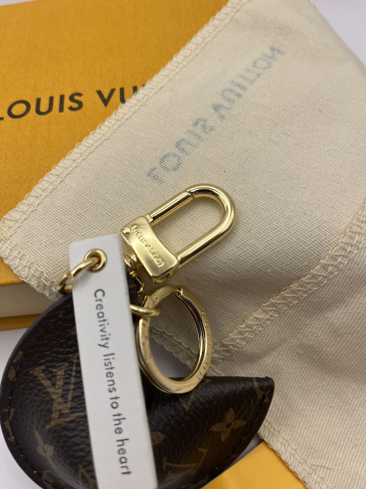 Louis Vuitton 2023 Rare Monogram Fortune Cookie Bag Charm Key Holder 1lk0127