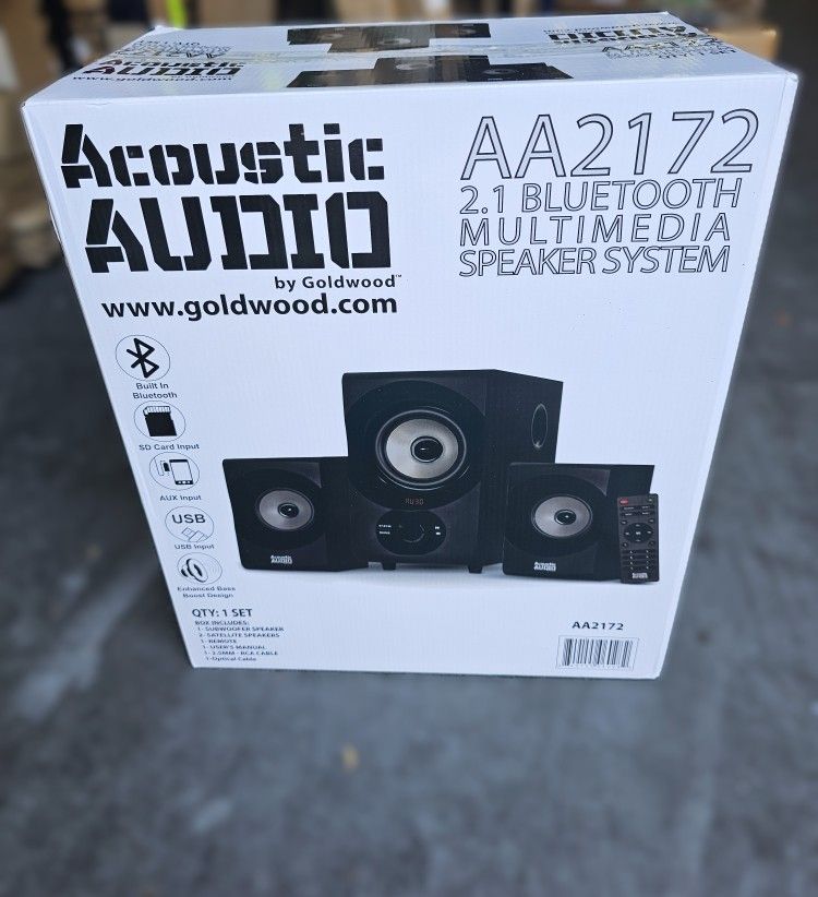 AA2172 Bluetooth Speaker Sys w/ USB and SD Computer Multimedia