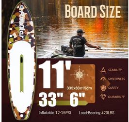 Funwater 11ft Inflatable Stand Up Paddle Board