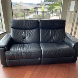 Split Leather Electric Reclining Couch