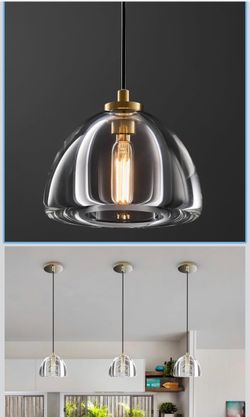 7" Crystal Dome Pendant Light, Kitchen Island Hanging Ceiling Fixture Elegant crystal dome pendant with adjustable hanging height for kitchens, dining
