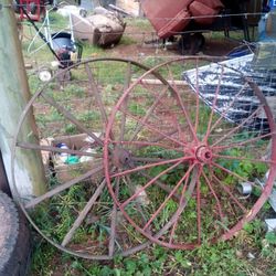 Old Wagon Wheels $75 For Both