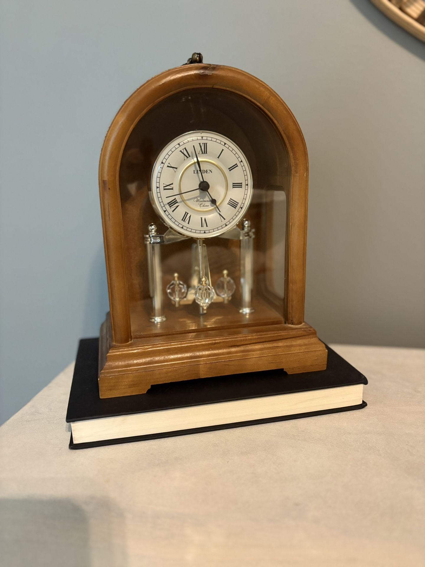 Linden Westminster Clock Mantel Medium Solid Oak 7.25x 10x3.5” Germany