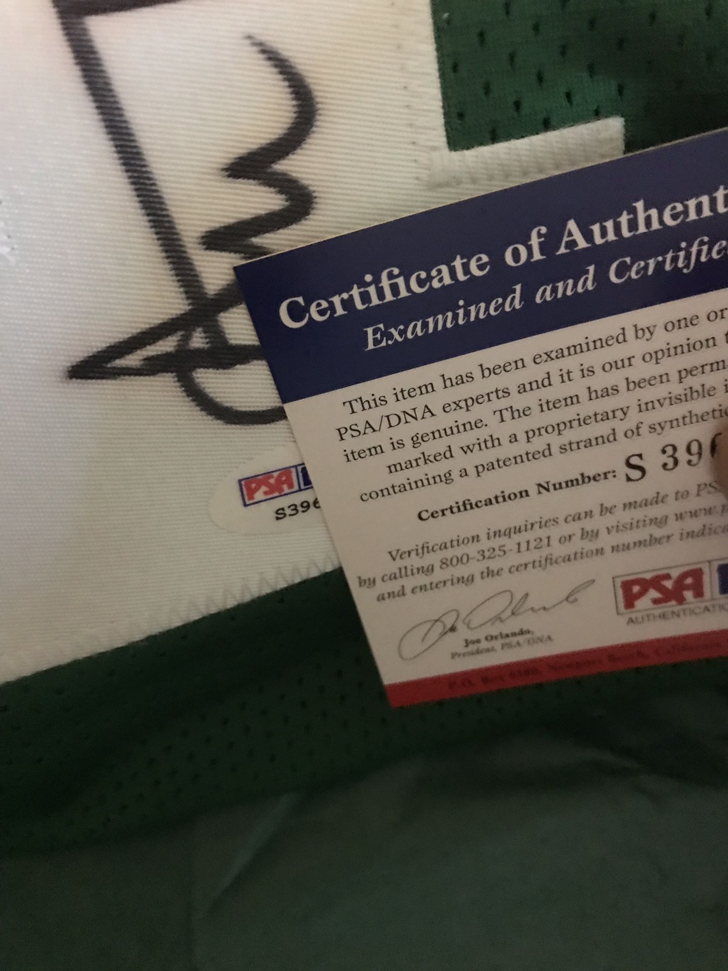 Jets signed jersey