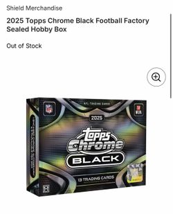 2025 Topps chrome black football hobby box