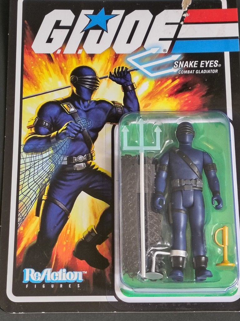 Super7 ReAction G.I. Joe Snake Eyes – New Sealed – Card Damage (Hang Tab)