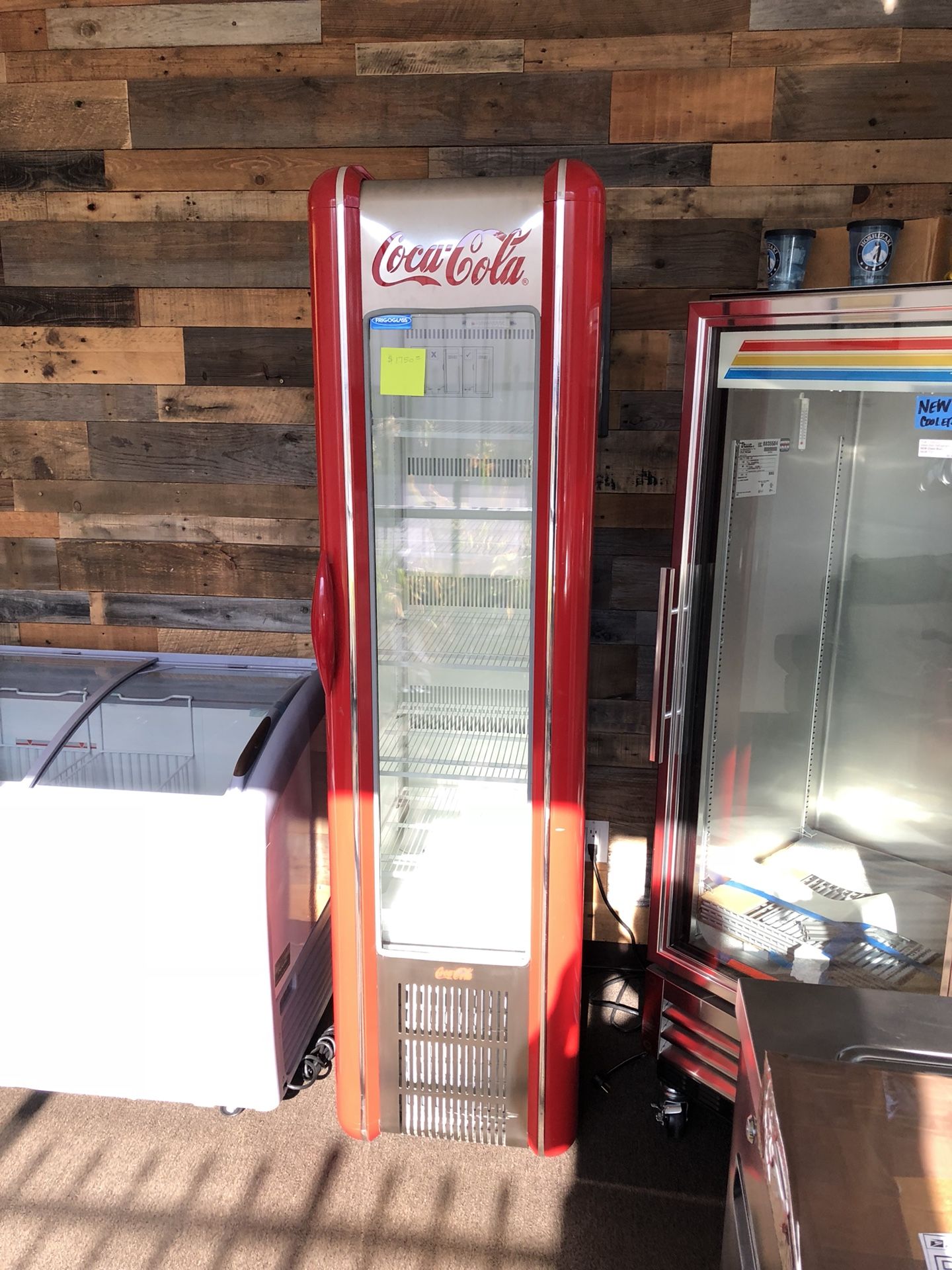 Coke cooler commercial refrigerator cos cola beverage display