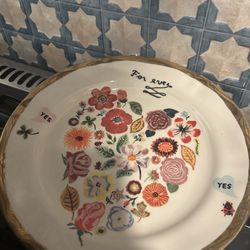 Anthropologie floral plates