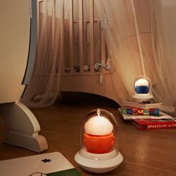 Alessilux Modern Nursery Decor UFO Rechargeable Night Light