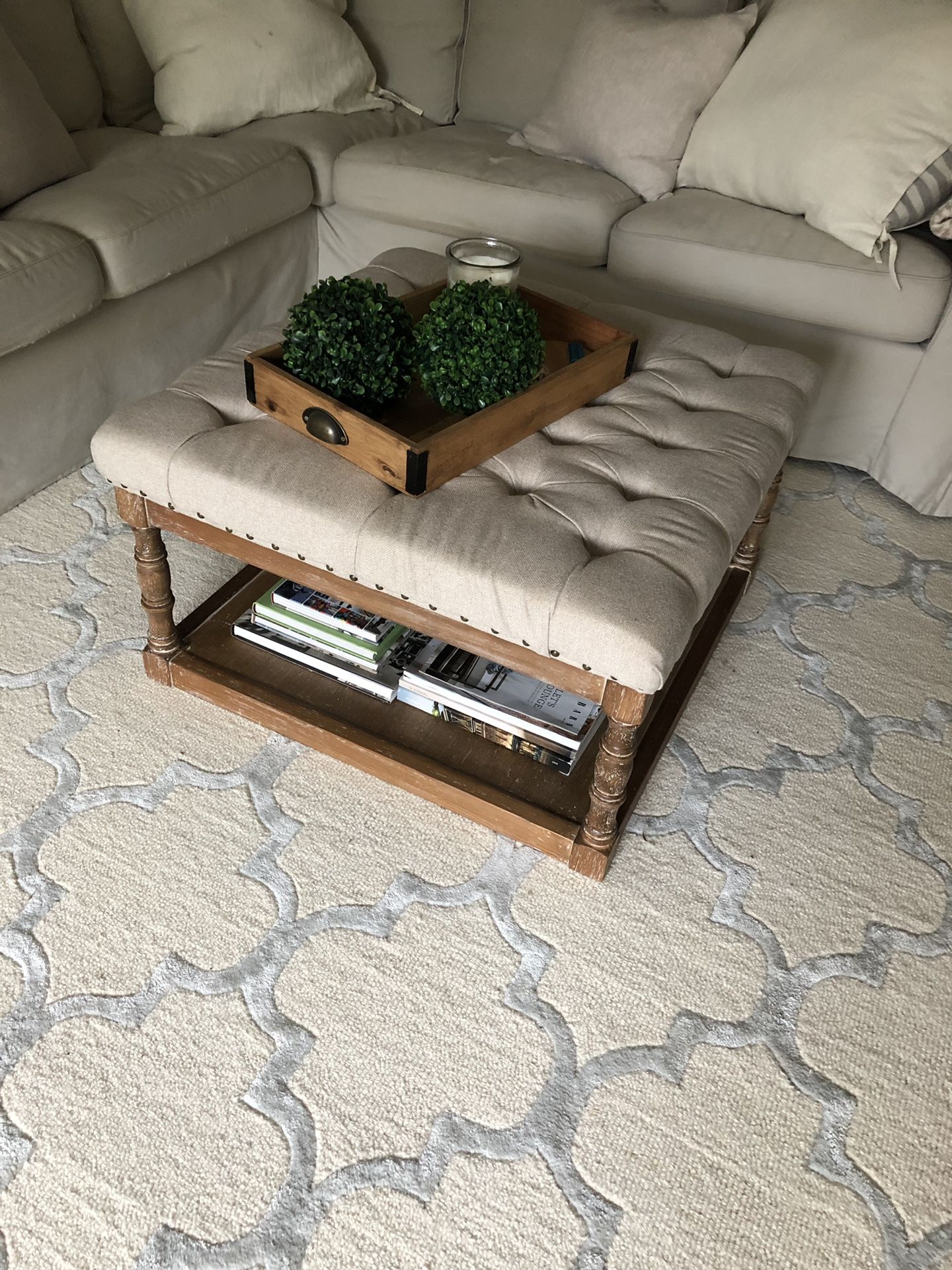 Coffee table ottoman