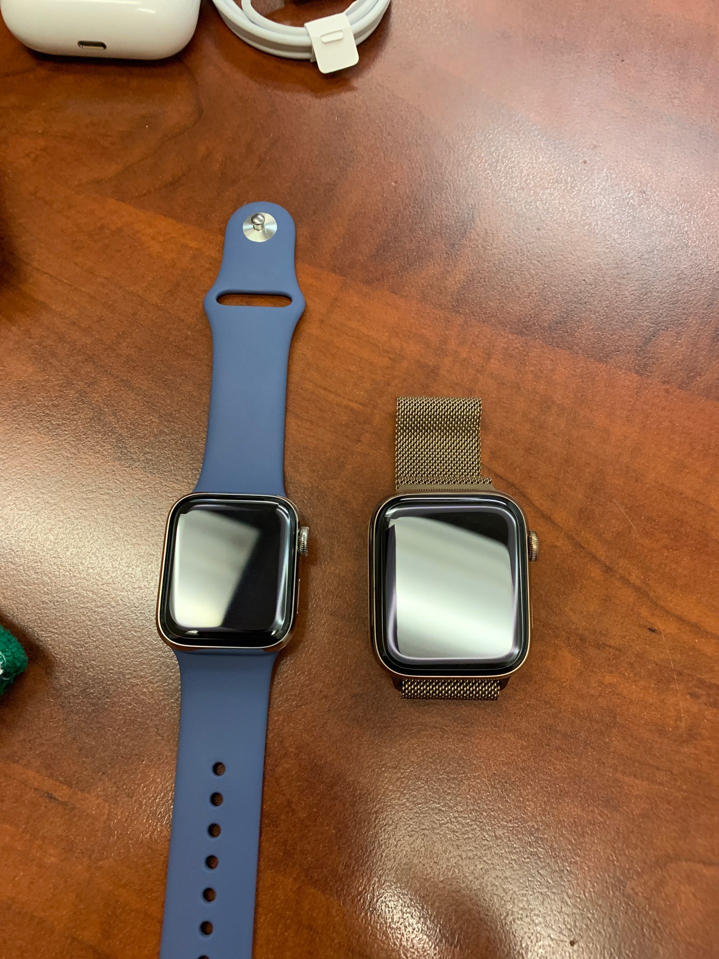 Apple Watch series 5 and 4. Prices vary