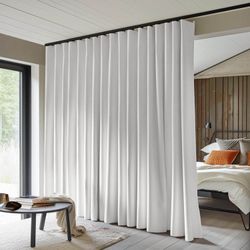 Room Divider Curtains Total Blackout Privacy Panel Thermal Insulated W 8.3 ft × H 9 ft