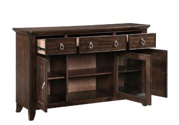 Elegant & Functional rich cherry finish dining server w/dovetail drawers