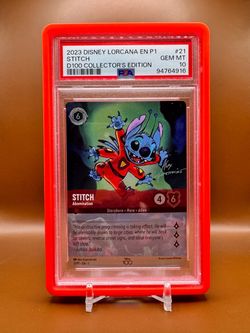 PSA 10 2023 Disney Lorcana Stitch #21 D100 Promo