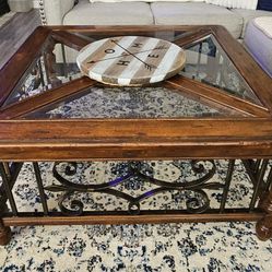 Solid Wood Frame Coffee Table