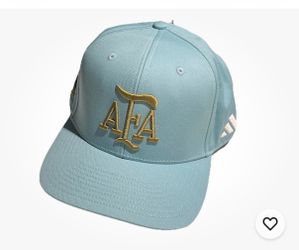 NEW- $35Adidas Argentina National Team 26 Hat Cap Snapback Icy Blue Adjustable