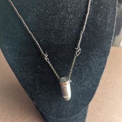 Handcrafted .999 1oz. Silver "Bullet" Necklace