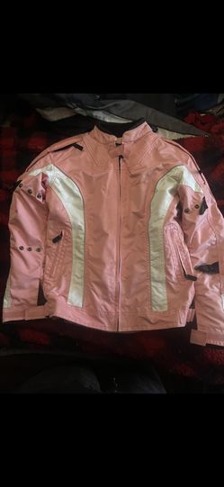 Woman’s Pink Motorcycle Jacket Sz 8 /10 Tall 