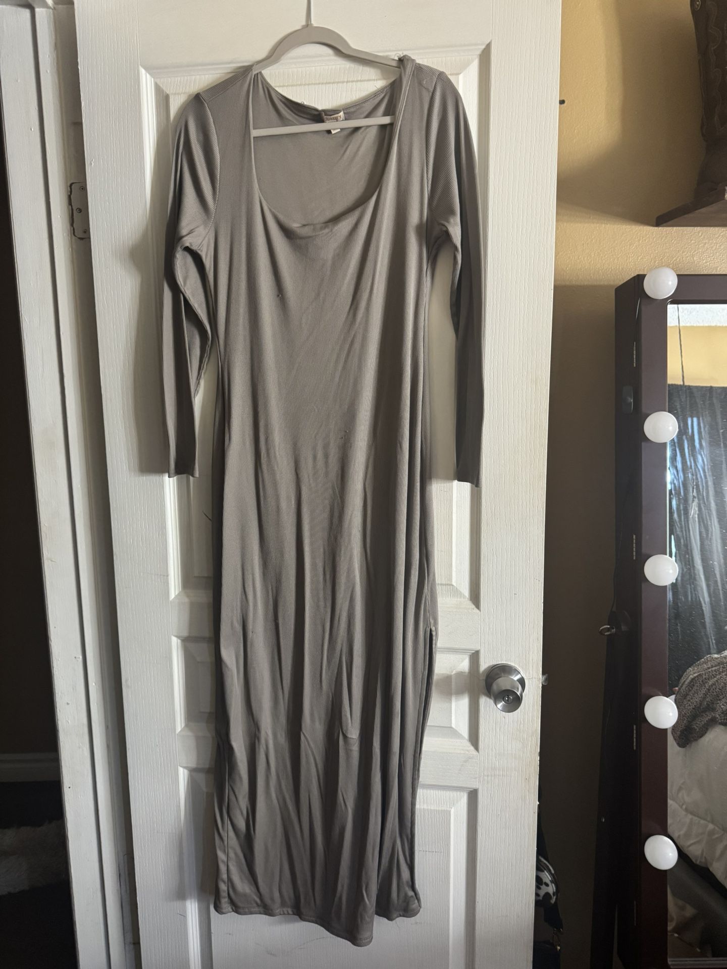 Grey Fitted Dress