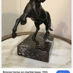 Vintage Iron Horse And Dog Bottle 