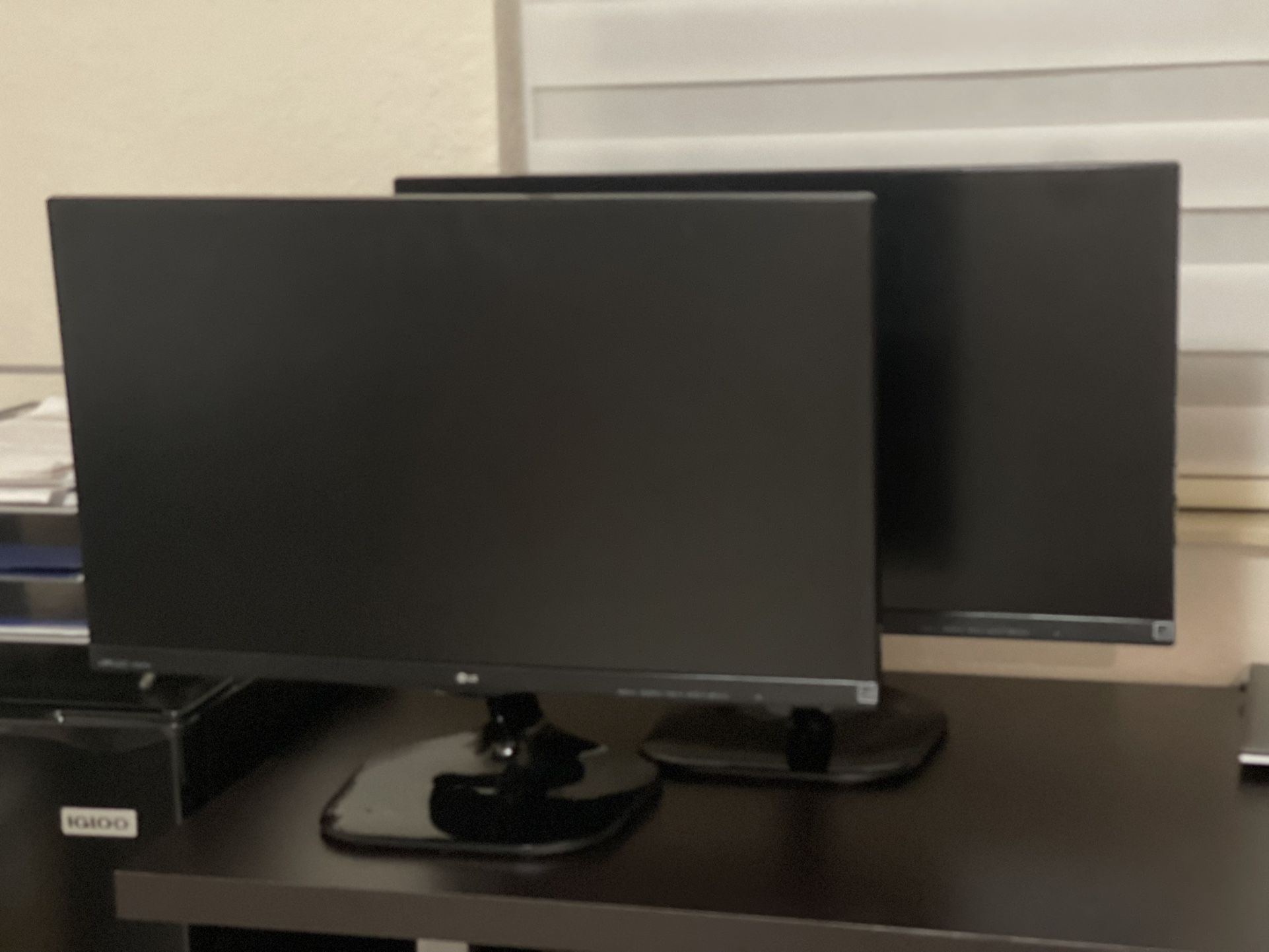 LG Computer Monitors 27” (quantity 2)