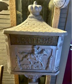 Cast Metal Decorative Letters Mailbox