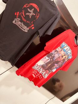 35 for both Houston shirt size S Tony Montana size M