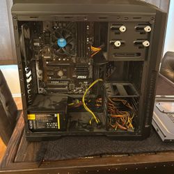 Computer Case With Mother Board And CPU