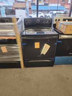 New Amana Black Electric Stove