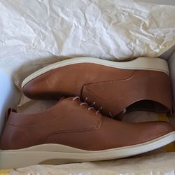 Amberjack The Original Men's Leather Dress Shoes Honey & Cream Size 12 Excellent