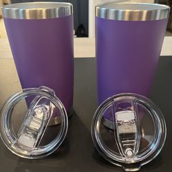 20 Total - Purple 20oz tumblers With Lid - Brand New All 20 - $3.75 Each