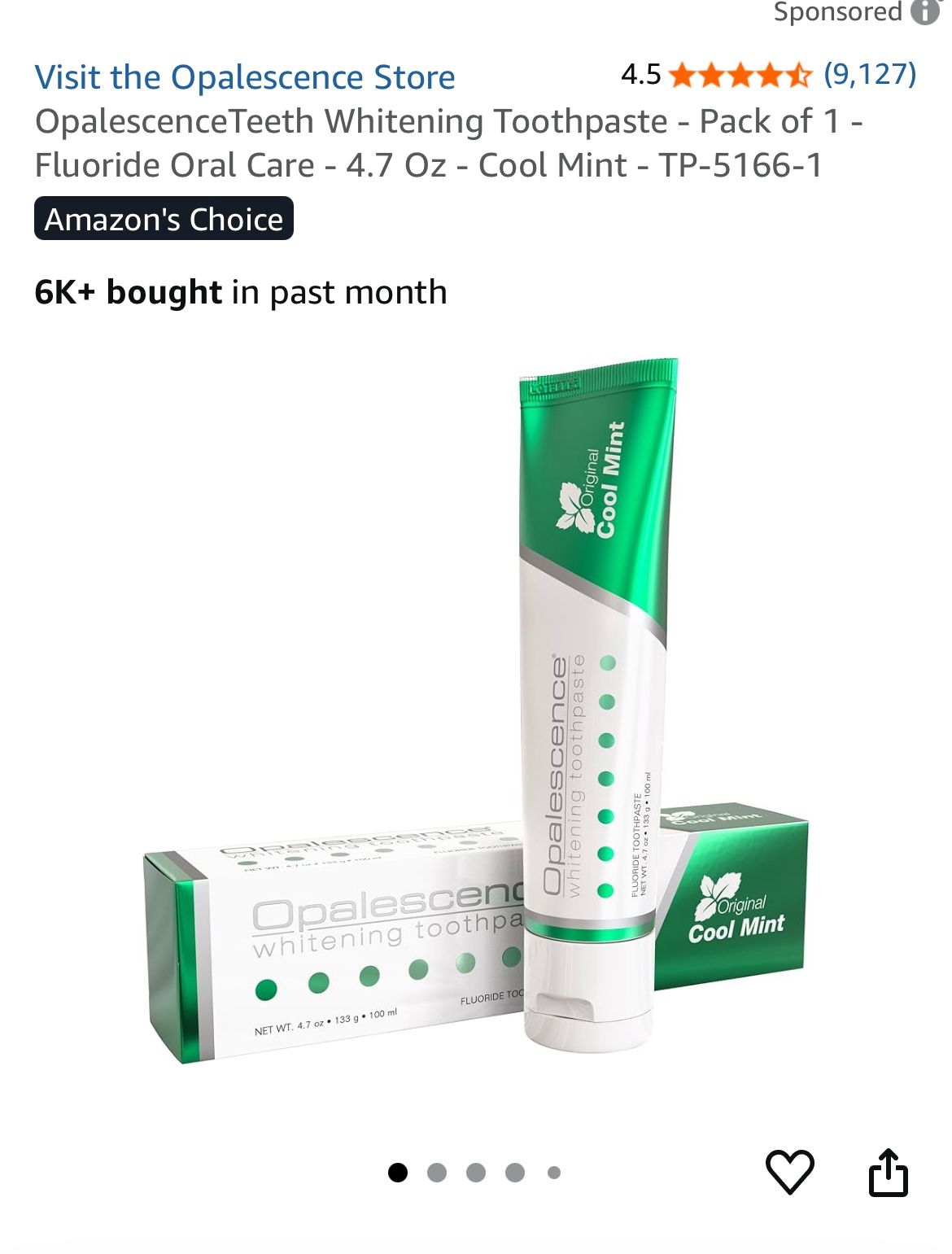 Opalescence Go Whitening Toothpaste