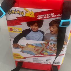 pokémon carry case beach battle playset