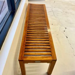 Country Casual Teak Slatted Bench