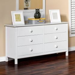 Dresser 6- drawer in white