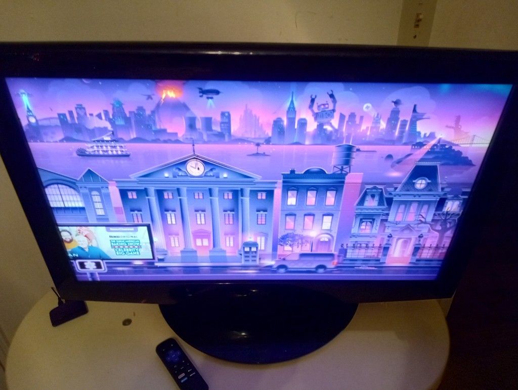 You cannot turn TV on by remote ( you have to use fork to push in button on the side) the remote works though after you turn on TV with folk( the bran