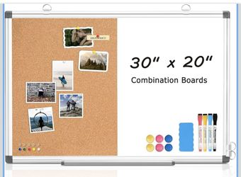 Magnetic Whiteboard & Corkboard (New)