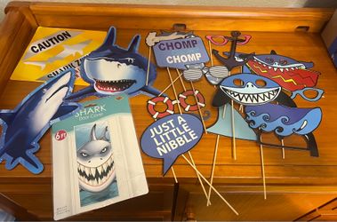 Shark party decor & photo props