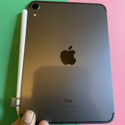 Apple Ipad Mini 6th Generation (2021/ 8.3” Liquid Retina ) 64GB WiFi + cellular (5G Unlocked) with pen, case & Accessories 