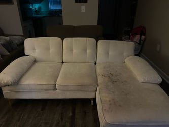 Cream sectional