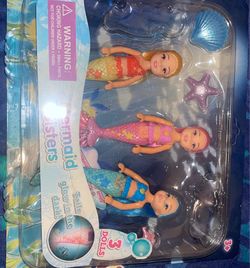 3 doll Mermaid sisters