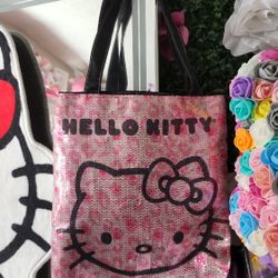 2013 Pink Sequence Hello Kitty Tote Bag 