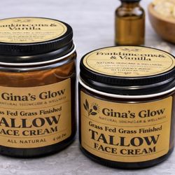 4oz Ginas Glow  Frankincense + Vanilla Tallow Moisturizer