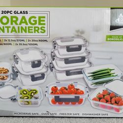 Eco Chef 20 Piece Glass Storage Containers 