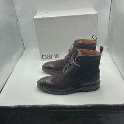  BarIII Dabneyy Brown Lace-Up Suede Ankle Boots Size 10.5 100198613MN