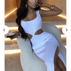 White Midi Dress: Medium