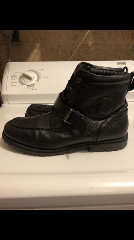 Black Leather Polo Colbey Mid Boot Send offers Price is negotiable