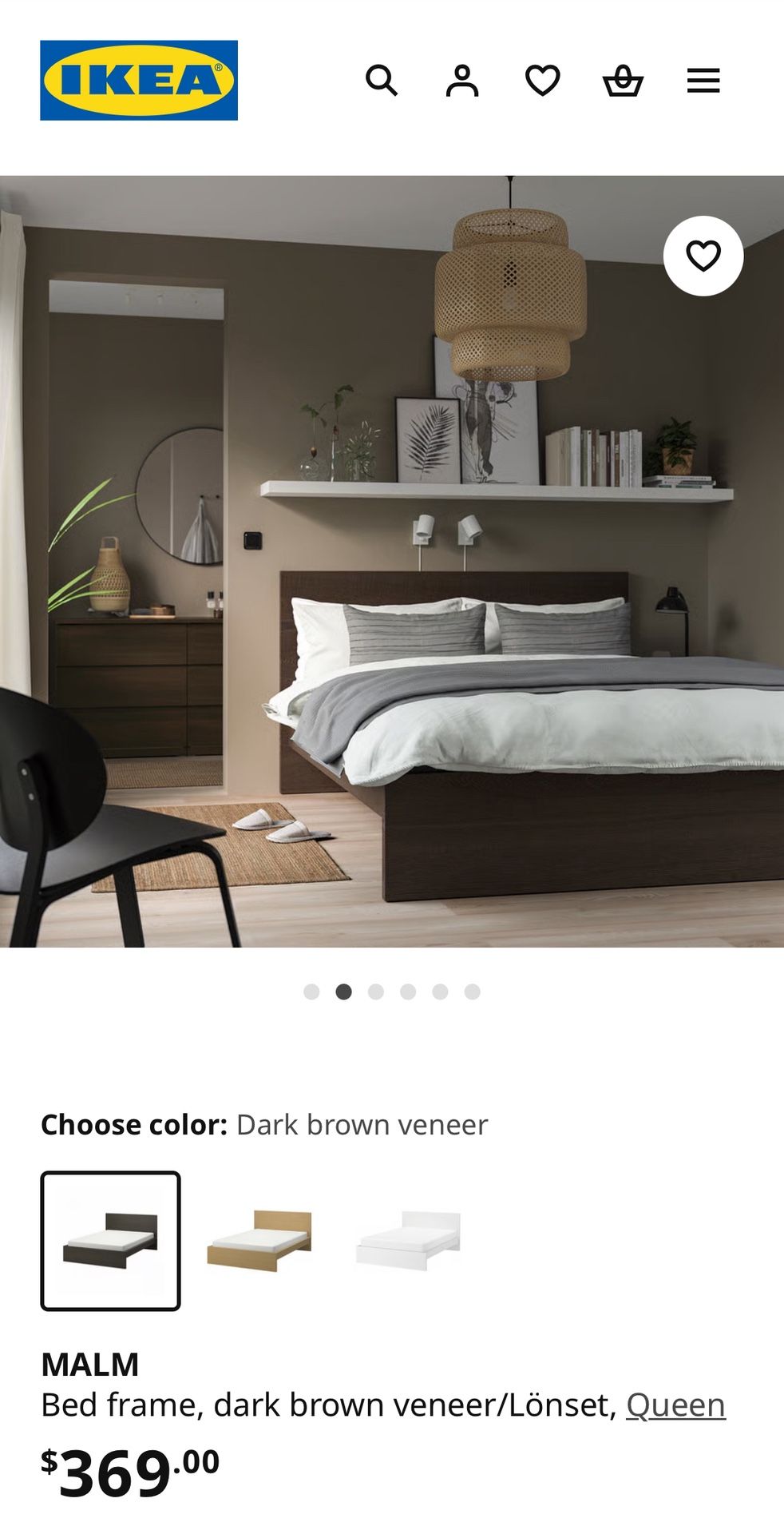 Queen Bed Frame with Slated Bed Base